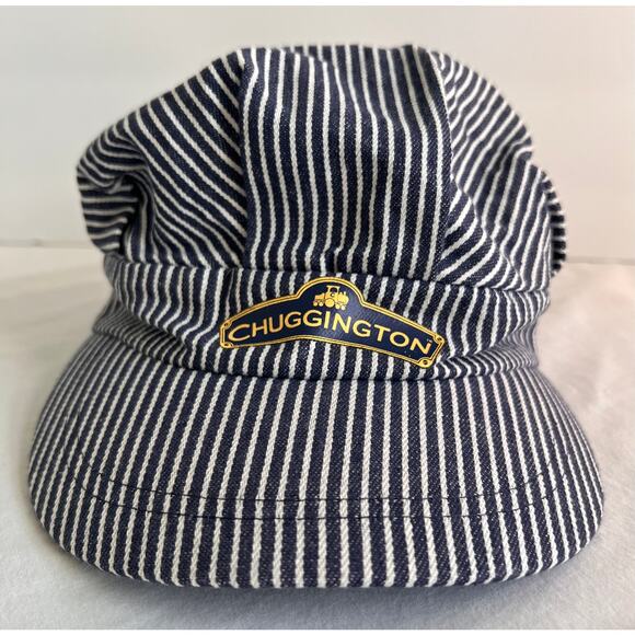 Chuggington Other - Chuggington Railroad Hat Cap Blue White Stripe Youth Size